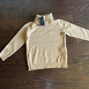 NWT VERO MODA Wool-Blend Cowl Turtleneck Sweater "Tobacco" (Tan/Camel/Brown) M